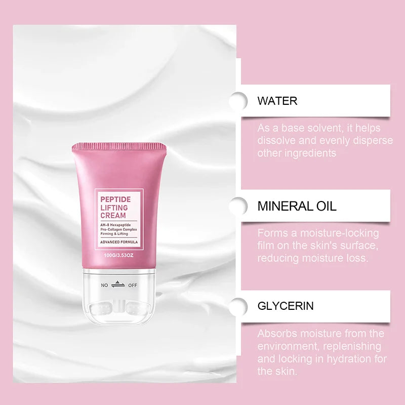 Crema Refinadora de Colágeno y Retinol con Gua Sha, Reduce las Líneas Finas, Crema Hidratante para Cuello y Rostro, Masajeador Facial, Cuidado de la Piel Coreano