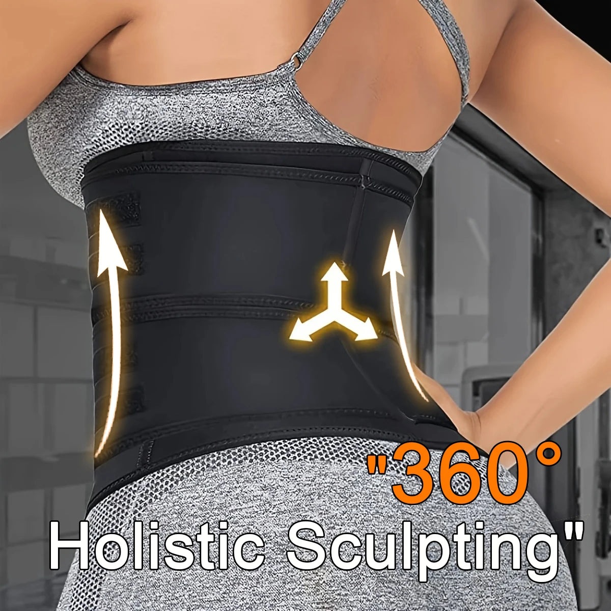 Entrenador de cintura ajustable para mujer, corsé de neopreno con cinturones dobles con cremallera, faja de entrenamiento para control de barriga y soporte de espalda